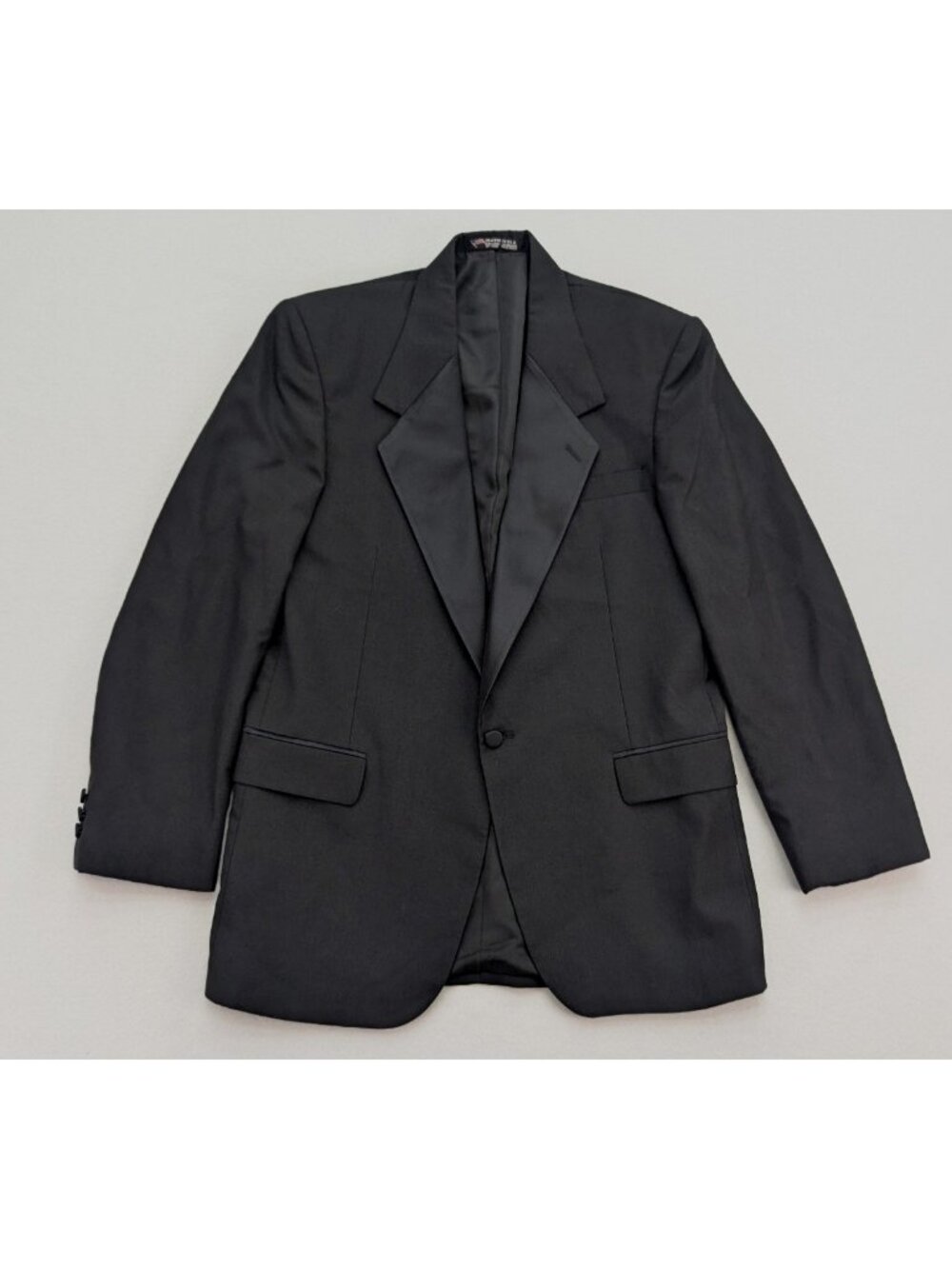FFinati Men's Tuxedo Jacket Size 40L Black Evening Formal One-Button